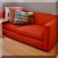 F40. CB2 “Club” 2-seater sofa. 26”h x 74”w x 34”d 
